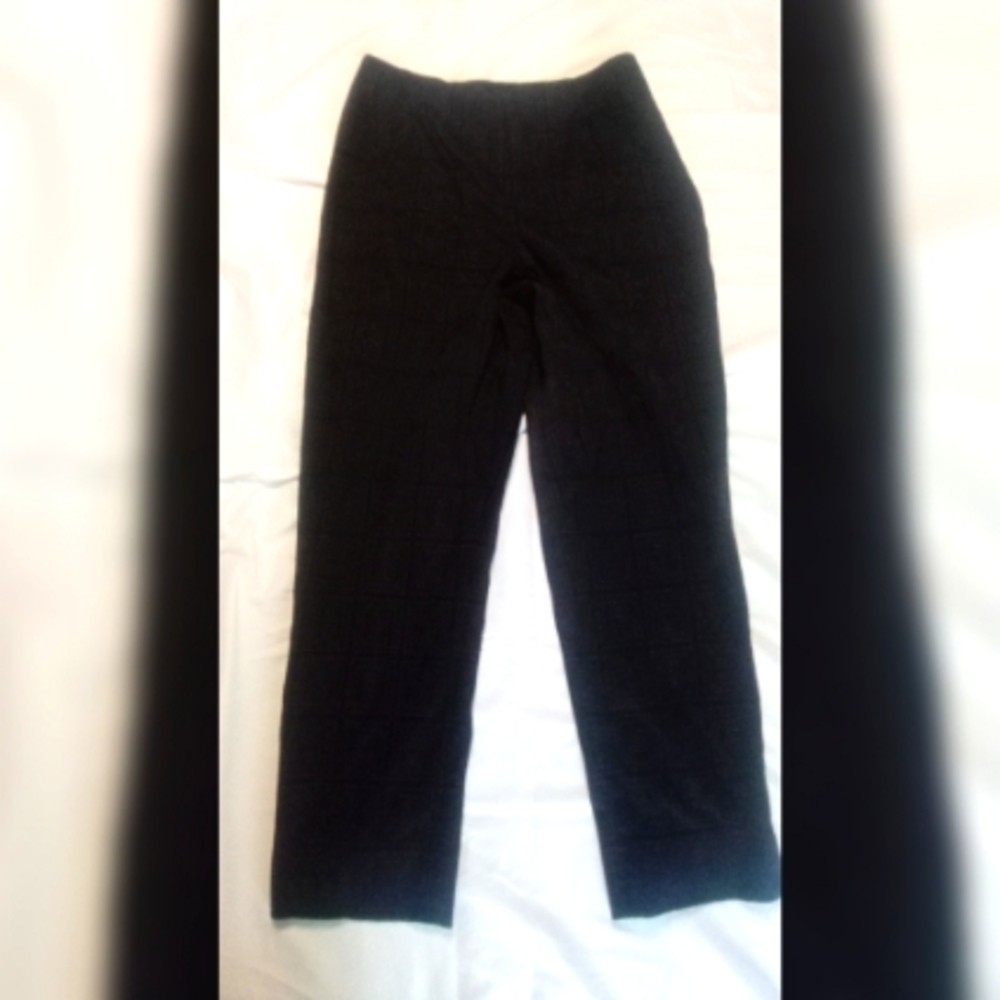 Talbot black pants with brown embroidery detail